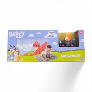Bingo from Bluey Series, MegaMat, Play Mat w/ Vehicle/Toy Car– Felt Activity Mat